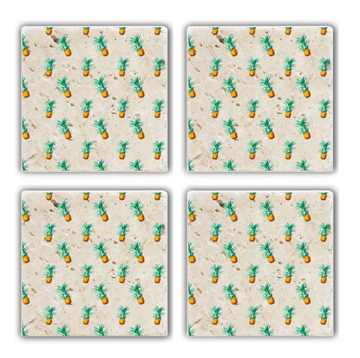 Hermia Set de 4 Alfombrillas de Cristal de Piedra Natural Multicolor Hermia Set de 4 Alfombrillas de Cristal de Piedra Natural Multicolor